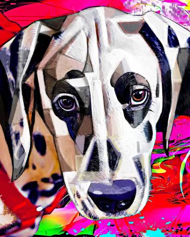 Original Art Deco Dogs Mixed Media by Ira Tsantekidou