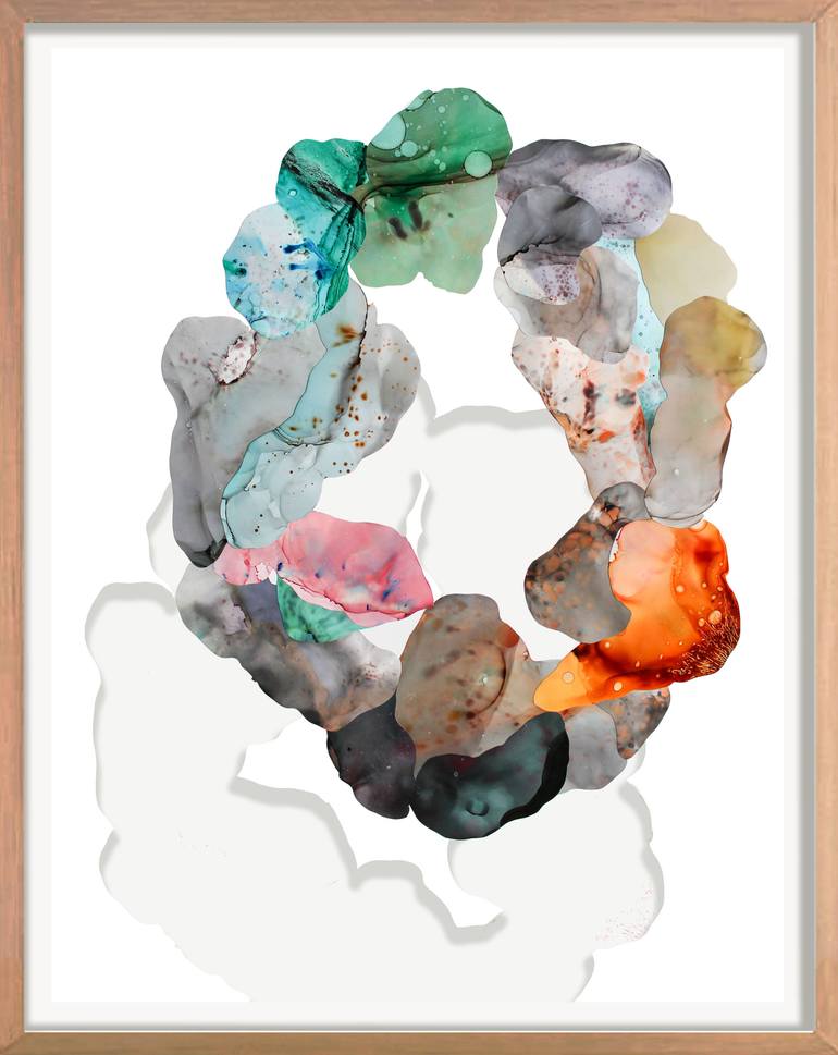 Original Abstract Nature Mixed Media by Ariadna Dane