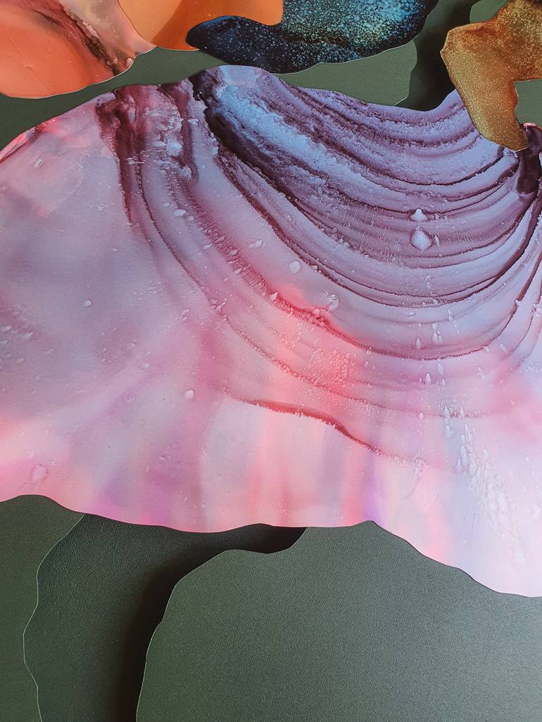 Original Abstract Nature Mixed Media by Ariadna Dane