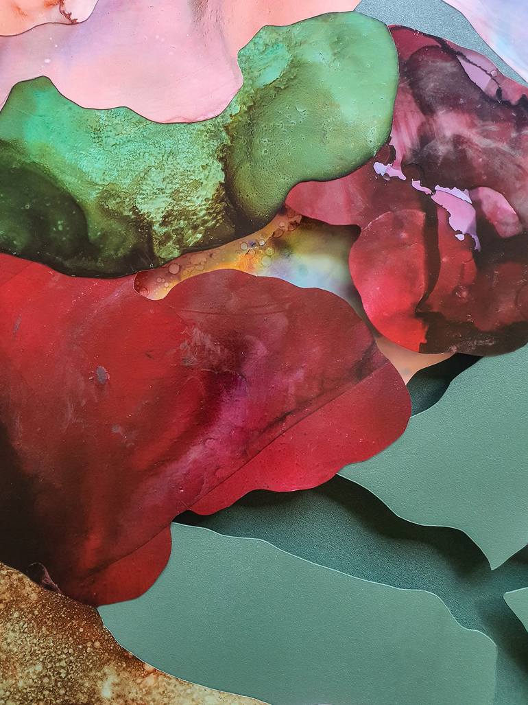 Original Abstract Nature Mixed Media by Ariadna Dane