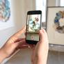 AR viewed through the smartphone app