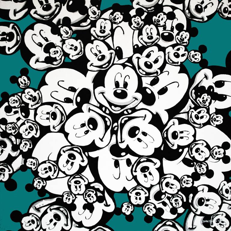 Fractal Mickey Painting by Guido Corazziari | Saatchi Art