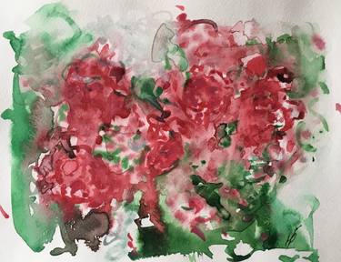Print of Abstract Expressionism Floral Paintings by Yulia Borisenko