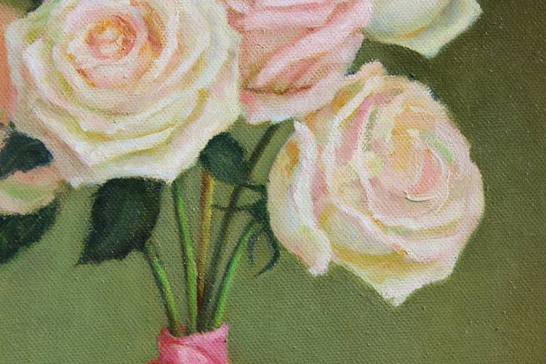 Original Classicism Floral Painting by Yana Ros