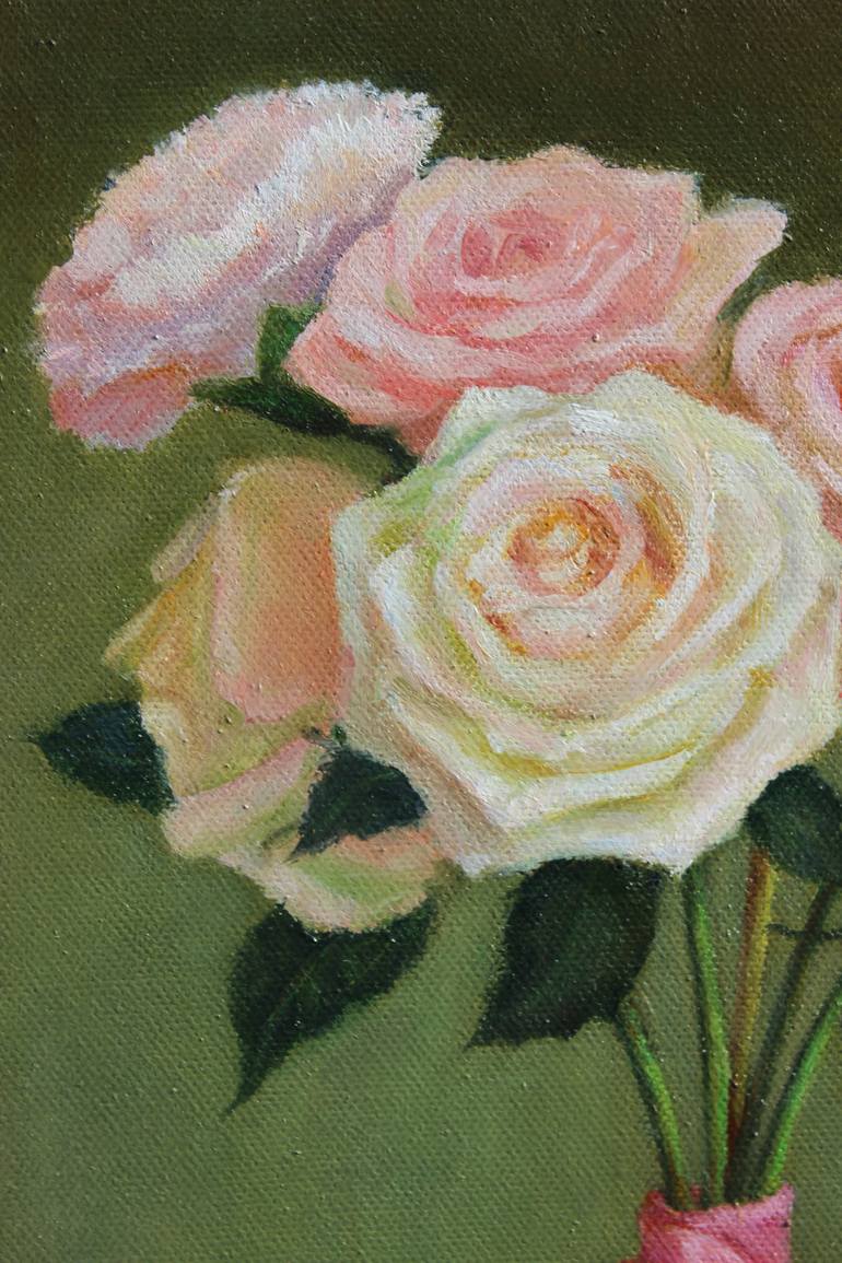Original Classicism Floral Painting by Yana Ros