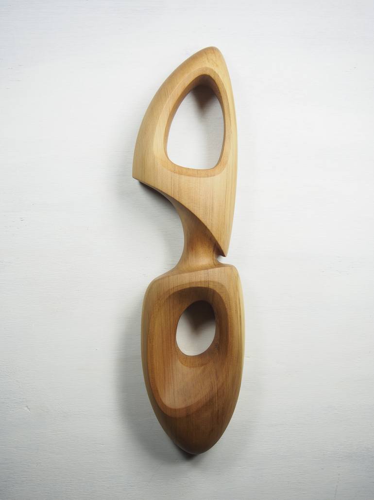 Abstract Wood Sculpture - Parallel Forces No.3 - Western Red Cedar