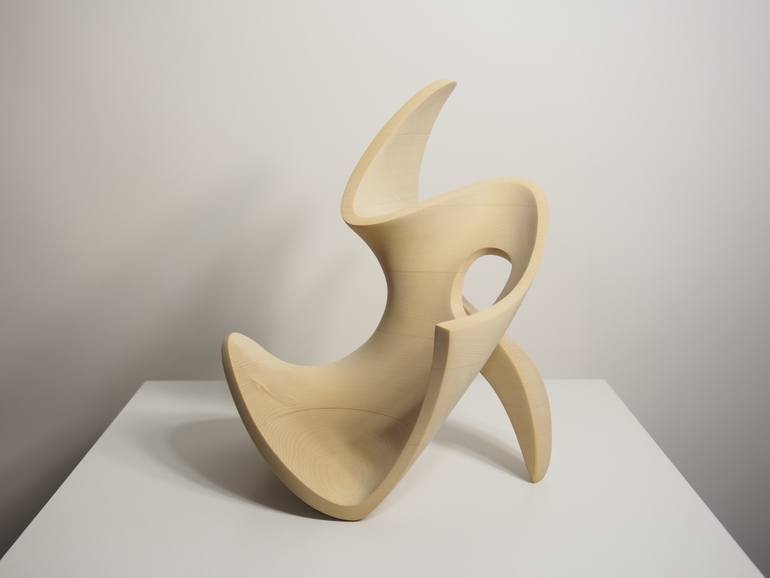 Abstract Wood Sculpture - Form and Formless No.3 - Yellow Cedar