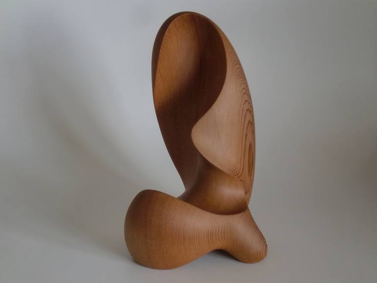 Abstract Wood Sculpture - Form and Formless No.1 - Western Red Cedar - Freestanding, Modern, Contemporary, Original, Organic, Biomorphic - Print