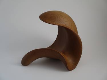 Abstract Wood Sculpture - Unsought Terminus No.1 - Western Red Cedar - Freestanding, Modern, Contemporary, Original, Dynamic thumb