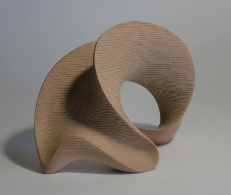 Abstract Wood Sculpture - Parallel Forces No.7 - 2020 - Japanese Sugi (Red  Cedar) and Wax - Contemporary, Original, Dynamic, Smooth, Fluid Sculpture  by Mike Sasaki