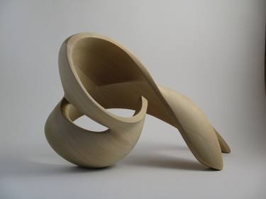 Abstract Wood Sculpture - Infinite Views of Unceasing Motion No.1 - 2019 - Western Red Cedar thumb