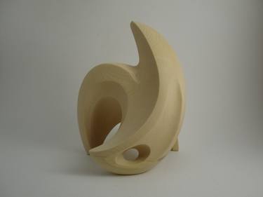 Abstract Wood Sculpture - Acquiescent Motion No. 1 - Yellow Cedar thumb