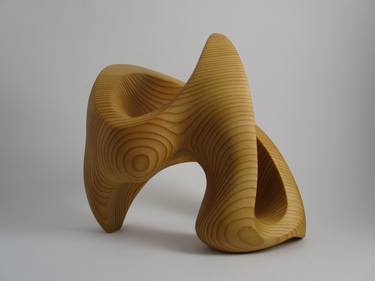 Abstract Wood Sculpture - Inseparability of Action No.1 - 2019 - Western Red Cedar, Wax thumb