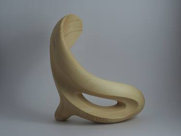 Abstract Wood Sculpture - Slipping Through The Fissures Of Time No.1 - 2020 - Yellow Cedar, Wax thumb