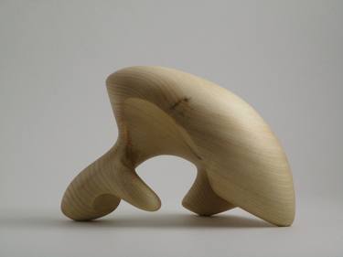 Abstract Wood Sculpture - Form and Formless No. 7 - 2019 - Port Orford Cedar with Wax - Concave, Modern, Contemporary, Original, Dynamic thumb