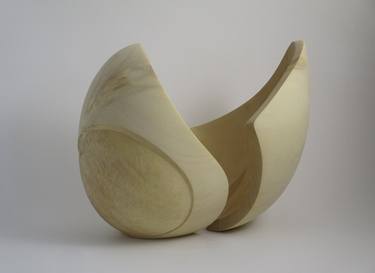 Abstract Wood Sculpture - The Emerging Of Silence No.1 - 2020 - Yellow Cedar thumb
