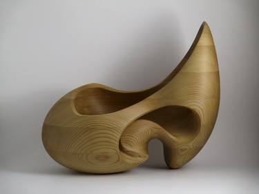 Abstract Wood Sculpture - Inseparability of Action No.2 - 2020 - Western Red Cedar, Wax thumb