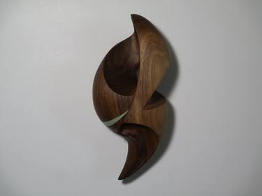 Abstract Wood Sculpture - The Remaining Essence No.1 - 2021 - Black Walnut and Wax thumb
