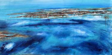 Original Abstract Expressionism Beach Paintings by Priti Desai