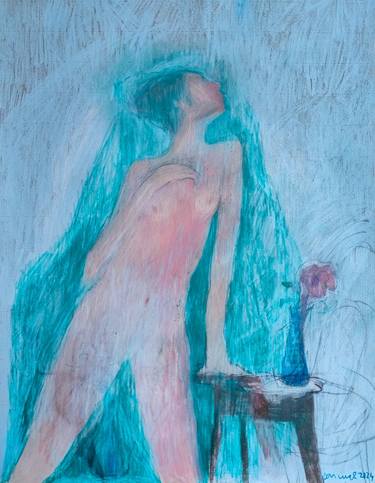 Original Figurative Nude Drawing by Alejandro Pascual
