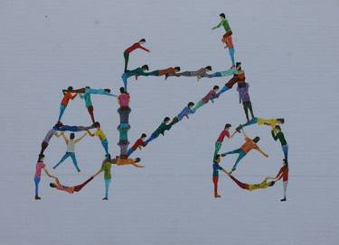 Original Modern Bicycle Paintings by Mohammad Naim
