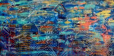 Original Abstract Expressionism Typography Paintings by CONRAD BLOEMERS