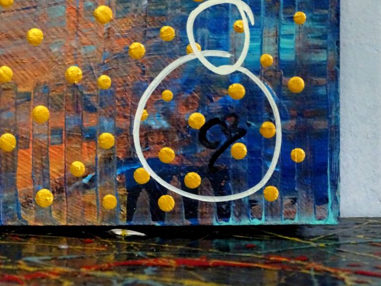 Original Abstract Expressionism Typography Painting by Conrad Bloemers