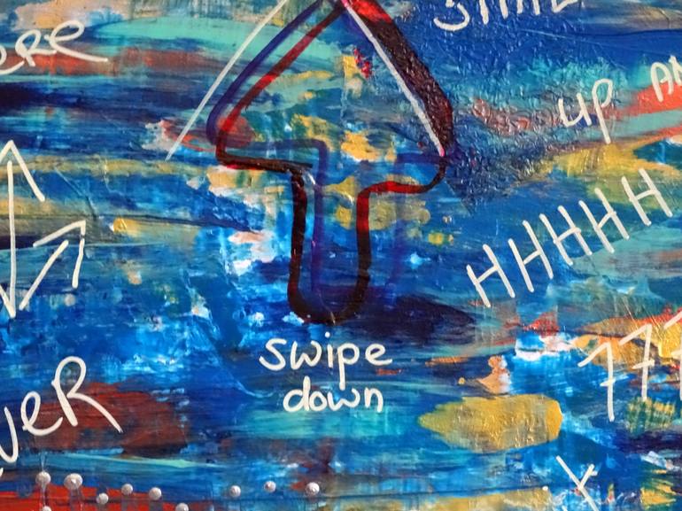 Original Abstract Expressionism Typography Painting by Conrad Bloemers