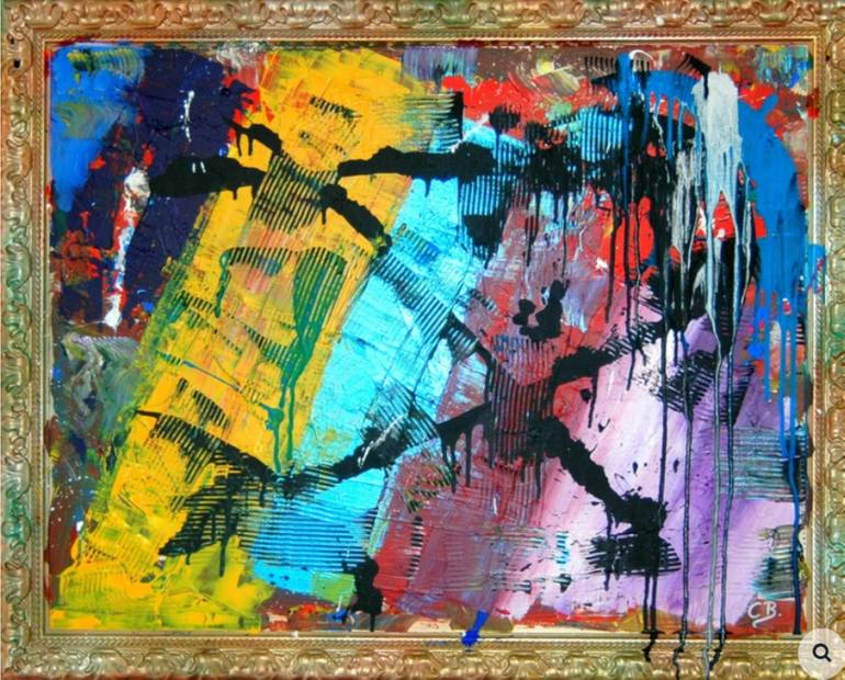 Original Abstract Expressionism Abstract Painting by CONRAD BLOEMERS