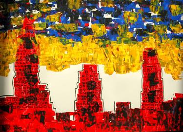 Print of Abstract Cities Paintings by CONRAD BLOEMERS