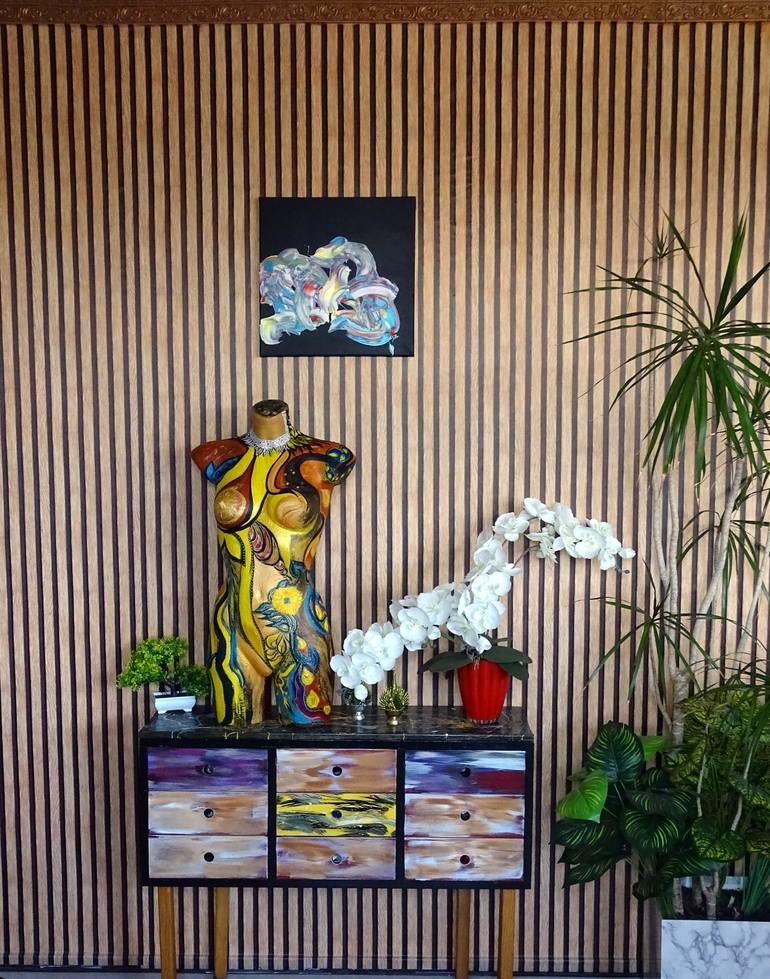 Original Abstract Expressionism Sports Painting by C B