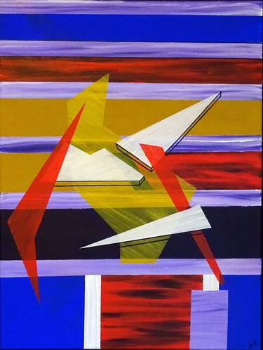 Original Abstract Expressionism Geometric Paintings by CONRAD BLOEMERS