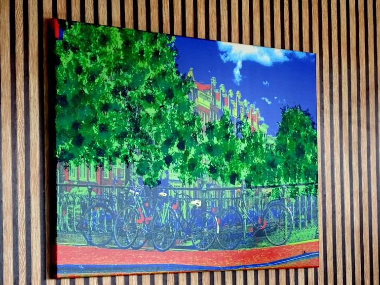 Original Contemporary Cities Mixed Media by C B