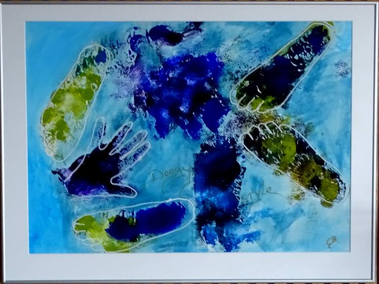 Original Abstract Expressionism Erotic Painting by C B