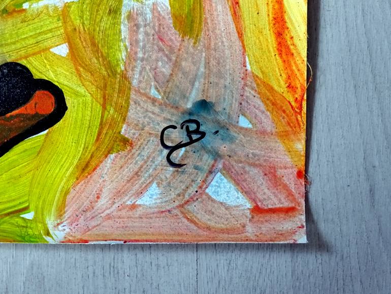 Original Abstract Expressionism Cartoon Mixed Media by C B