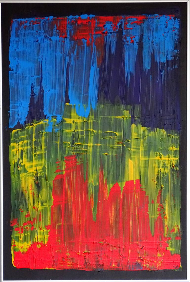 Original Abstract Expressionism Landscape Painting by C B