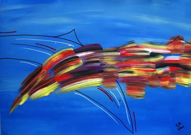 Original Abstract Animal Paintings by CONRAD BLOEMERS