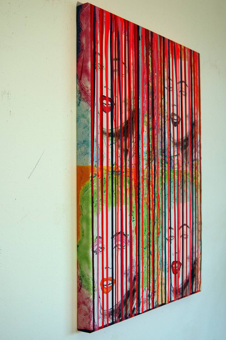 Original Abstract Expressionism Pop Culture/Celebrity Mixed Media by C B
