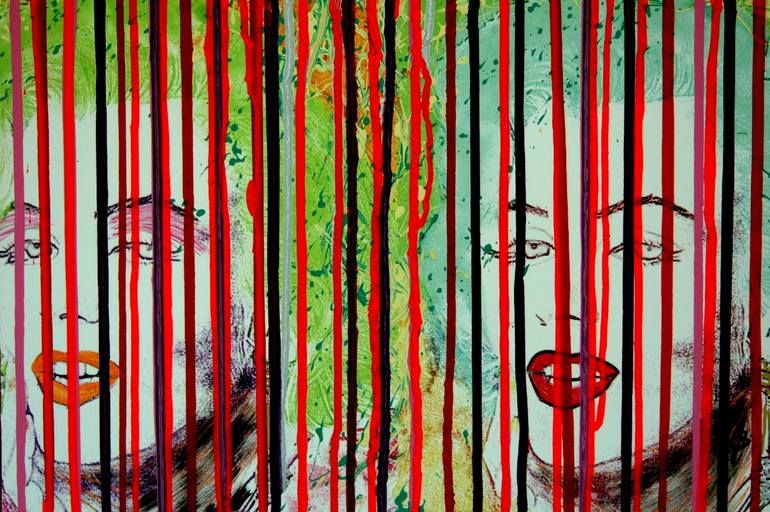 Original Abstract Expressionism Pop Culture/Celebrity Mixed Media by C B