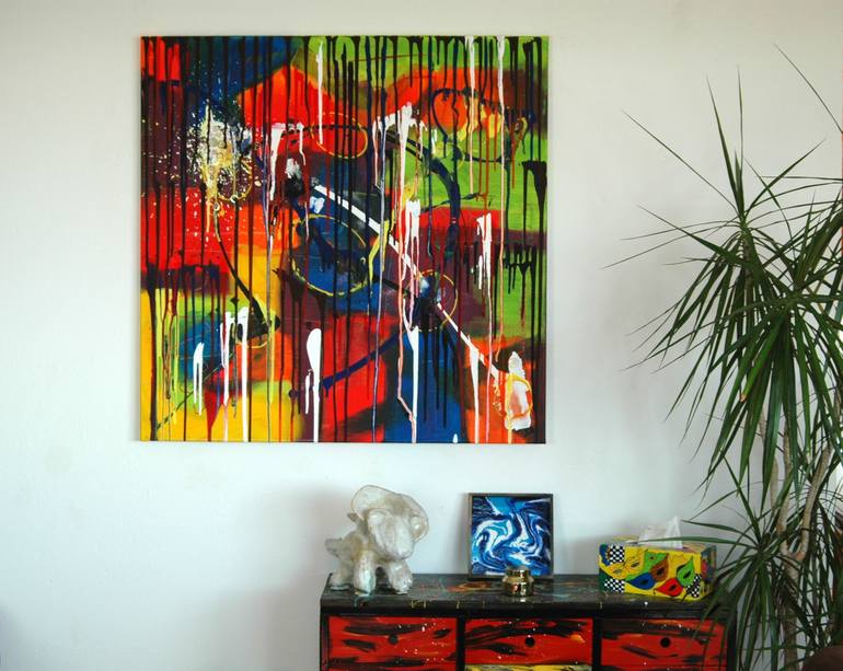 Original Abstract Expressionism Abstract Painting by C B