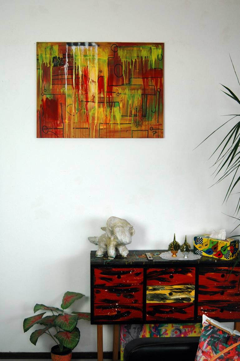 Original Abstract Painting by CONRAD BLOEMERS