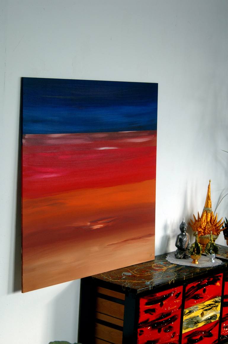 Original Abstract Expressionism Travel Painting by C B