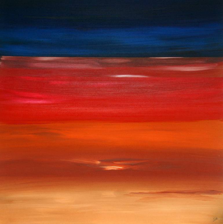 Original Abstract Expressionism Travel Painting by C B