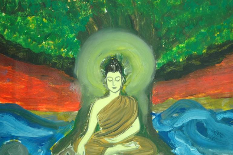 Original Expressionism Religion Painting by C B