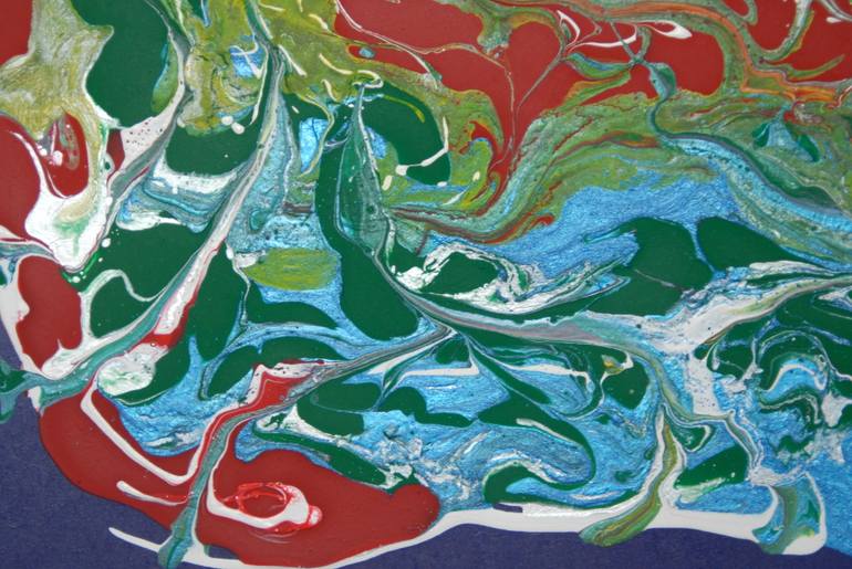 Original Abstract Expressionism Animal Painting by C B