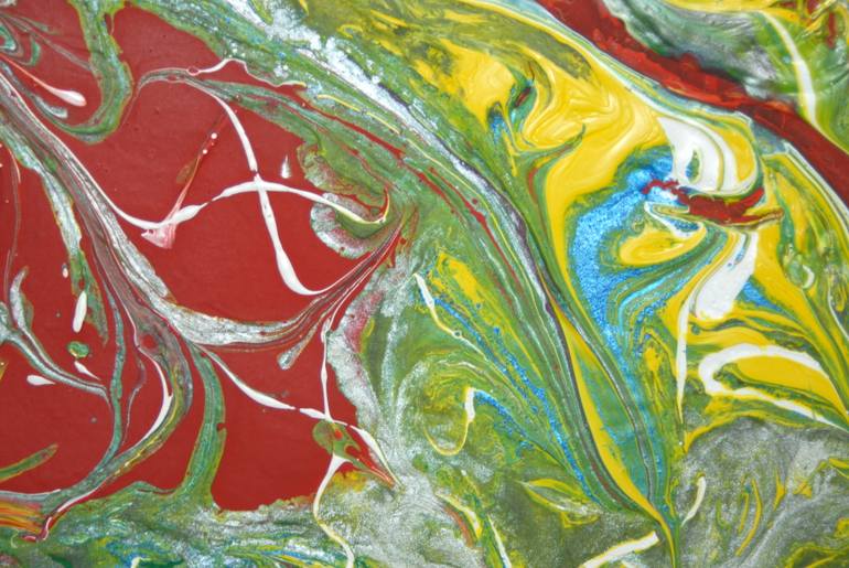 Original Abstract Expressionism Animal Painting by C B