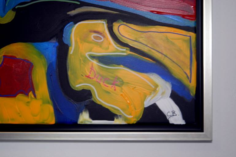 Original Cubism Animal Painting by C B