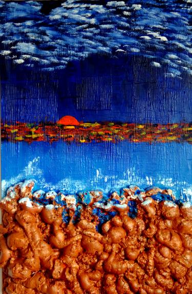 Print of Expressionism Seascape Mixed Media by CONRAD BLOEMERS