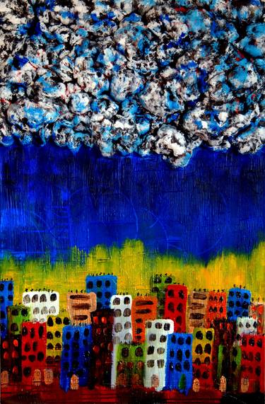 Print of Expressionism Cities Mixed Media by CONRAD BLOEMERS