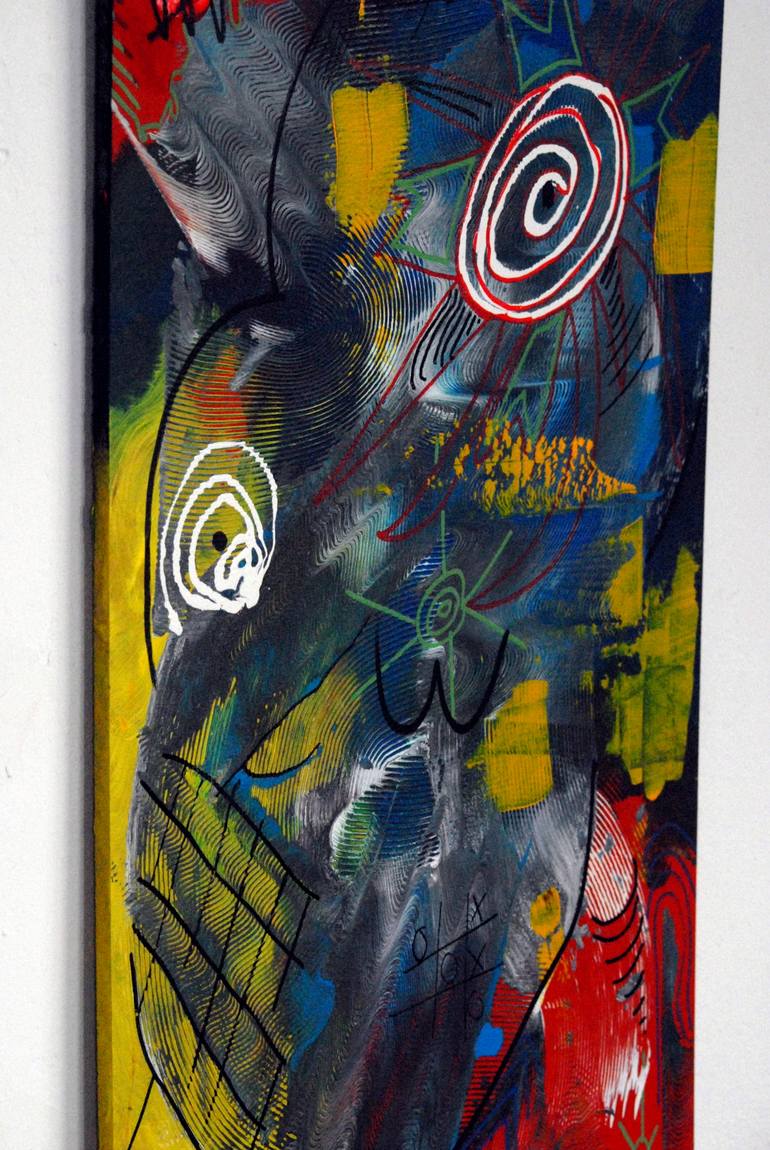 Original Abstract Expressionism Animal Painting by C B